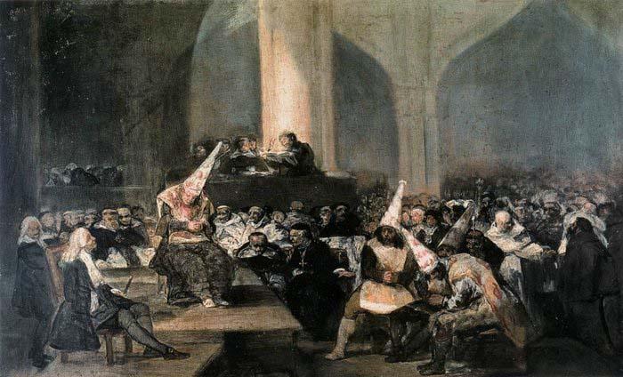 Francisco Jose de Goya The Inquisition Tribunal Sweden oil painting art